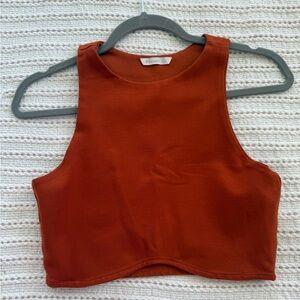 Women's Burnt Orange Crop Top